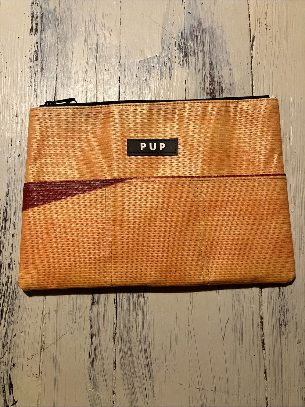 PUP People for Urban Progress Upcycled Zippered Pouch Clutch Bag GUC Unisex